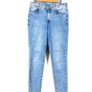 Kraus Blue Mid Rise Casual Skinny Jeans (Women)