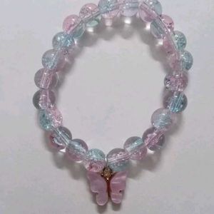 CRACKLE BEADS BRACELET WITH CHARM💙💖