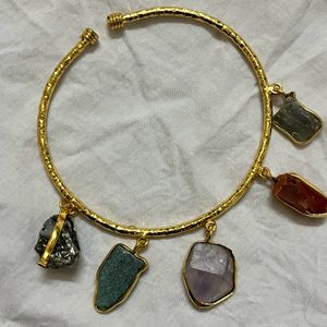 18K Gold Plated natural stone bracelet