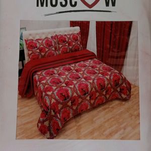 New Catlog Piece Double Bedsheet With Pillow Cover