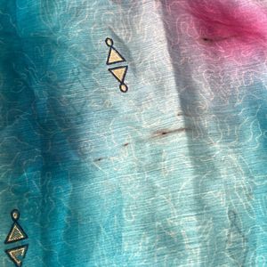 New Joint Saree With Foil Print