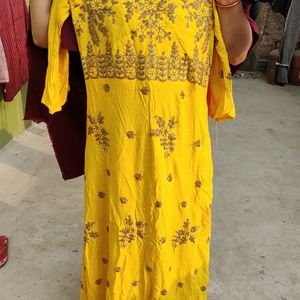 Yellow Gown Kurta