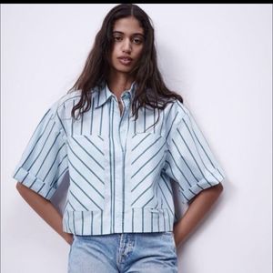 Zara Cropped Shirt