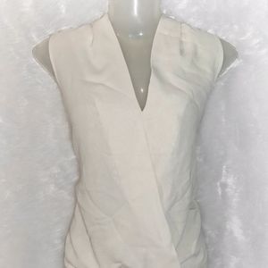 White Top With Lace Detail Back