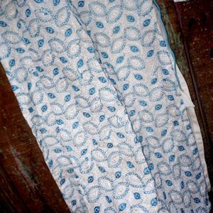 White With Blue Print Kurti( Kurta)