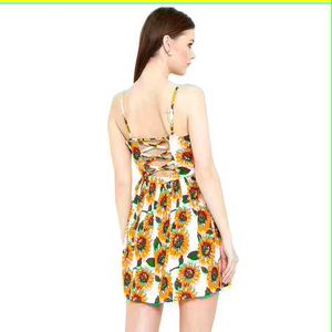 Sunflower Print Dress