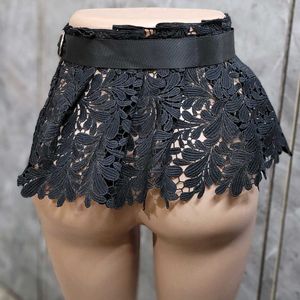 Black Lace Mini Skirt