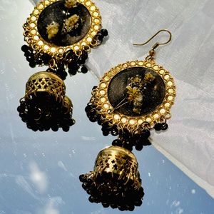 Black Resin Jhumka