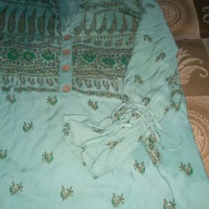 Light Green Cotton Kurti