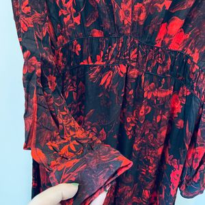 H&M Red Printed Dress