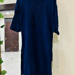 Women Navy Blue Kurti