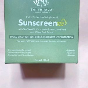Earthraga Sunscreen | SPF 50 Matte |Full Sized