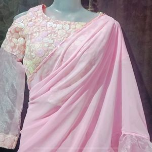 Trendy Frill Organza Saree🤩, From Instagram