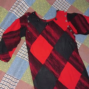 Red And Black Kurti