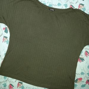 Olive Green Top Medium Size