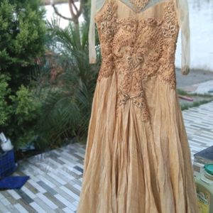 Golden Women Gown