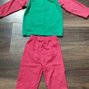 Cotton Full Tshirt Pant Set For 0-3 Month Babies