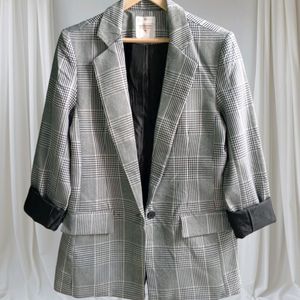 B&W Plaid Blazer