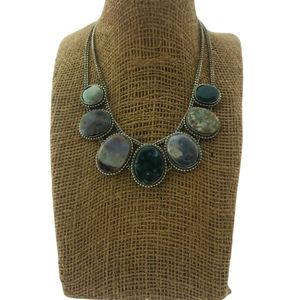 Beautiful Handmade Vintage Agate Stone Necklace