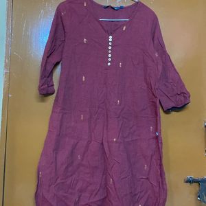 Maroon Kurta