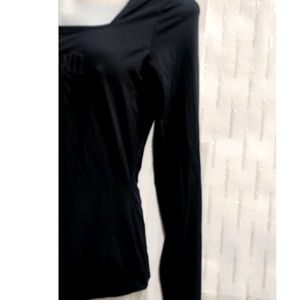 Black Fitted Top From Womens. Length/22