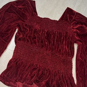 velvet Cute Crop Top