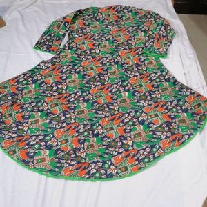 Beautiful 100% Cotton Multicolor Umbrella Cut Top