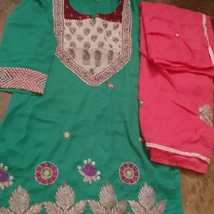 Cotton Kurta And Dupatta