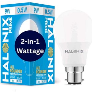 Halonix 2 in 1 All Rounder 9W,0.5W LED Bulb