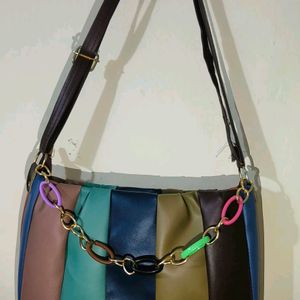 Women's Fashionable Multicolour Branded Sling Bag