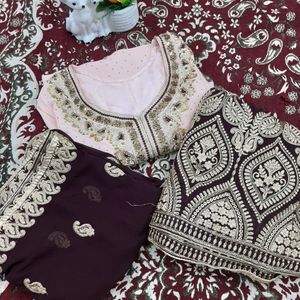 Pink Colour Kameez Sharara Suit