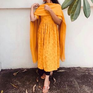 Avasaa Yellow Long Kurti