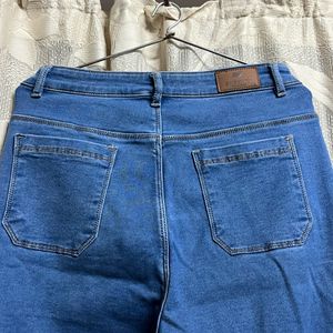 Blue High Waist Denim Jeans