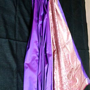 Beautiful Silk Saree without Blouse and with Pico