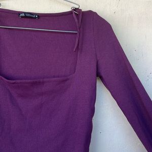 Purple Deep Neck Top💜