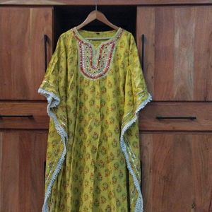 Yellow Kaftan With Slight Defects