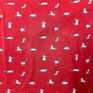 Red Cat Print Tee