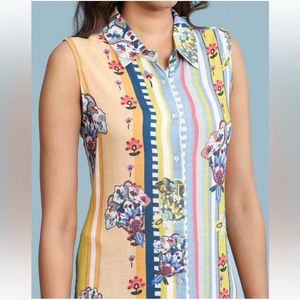 Aarke Ritu KumarPrinted Shirt-Collar kurta