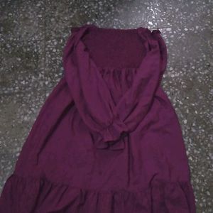 A Beautiful Purple Colour Dress