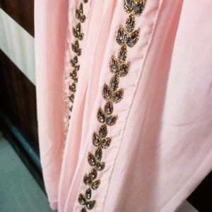 Most Beautiful Baby pink Handbwork Anarkali