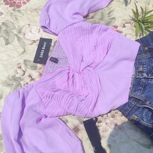 ZARA Crop Top For College Wear