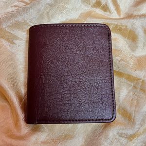 mini brown leather wallet