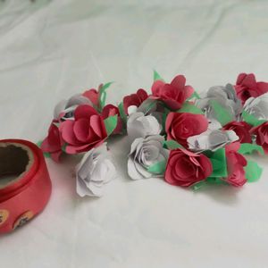 Combo Red Ribbon And 22 Pics Of Flowers