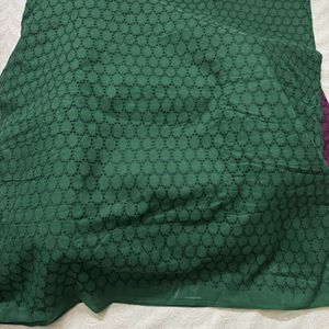 Green Color Hakoba Fabric 1meter