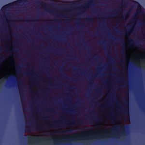 Swirl Pattern Mesh Top