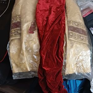 Groom Sherwani Golden & Maroon Color