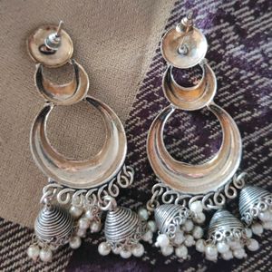 Lightweight German Silver Jhumkas