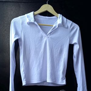 White Long Sleeve Top