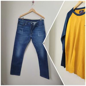 Levis Jeans And Mustard Pullover