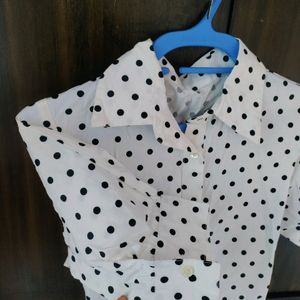 Classy Cotton Polka Dress